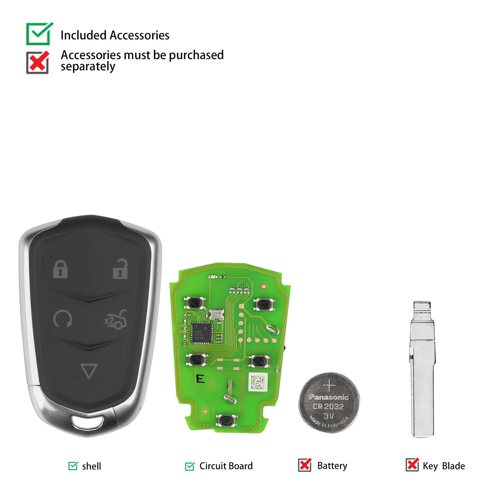 XHORSE XSCD01EN brinquedo.T XM38 Universal Smart Key 5pcs / lote
