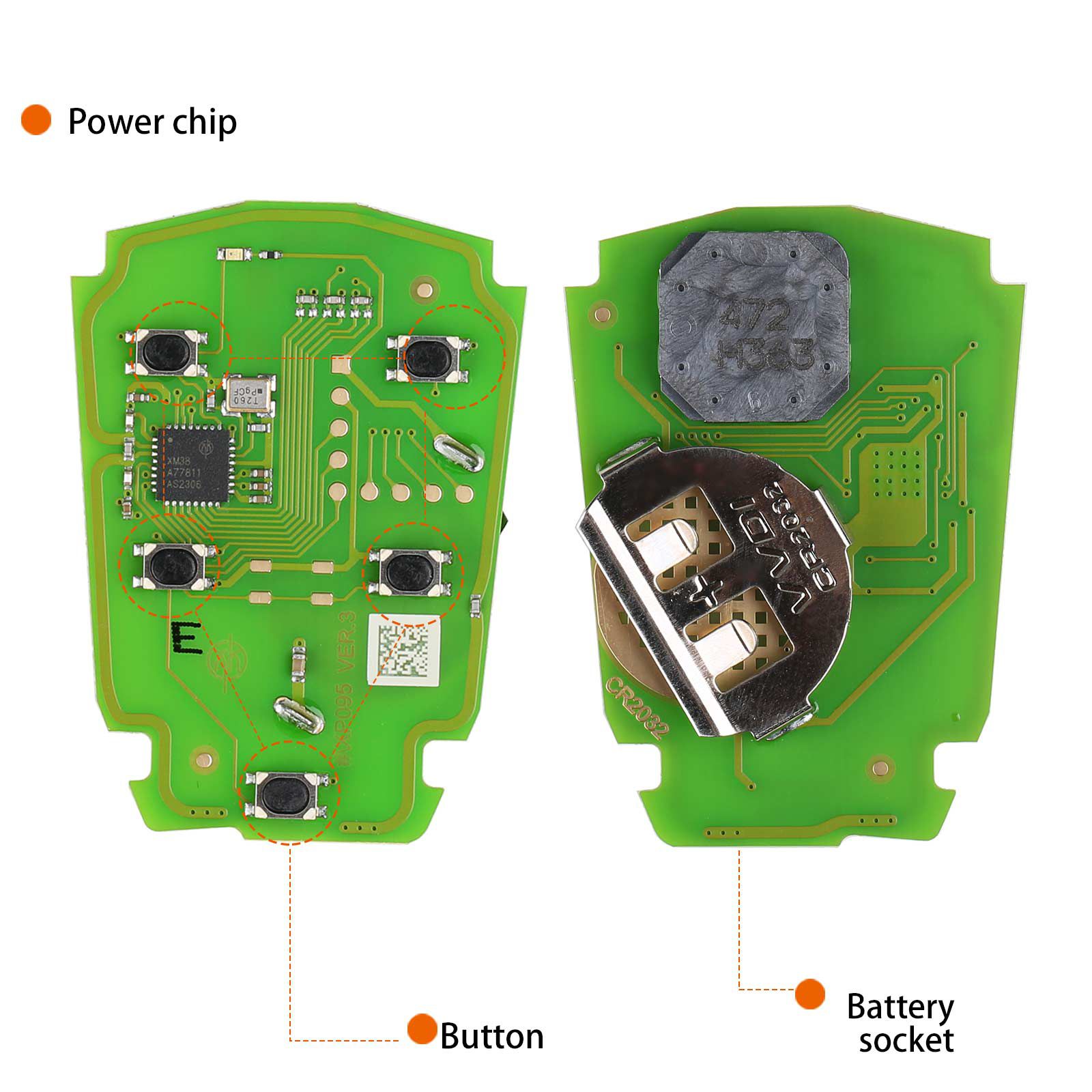 XHORSE XSCD01EN brinquedo.T XM38 Universal Smart Key 5pcs / lote