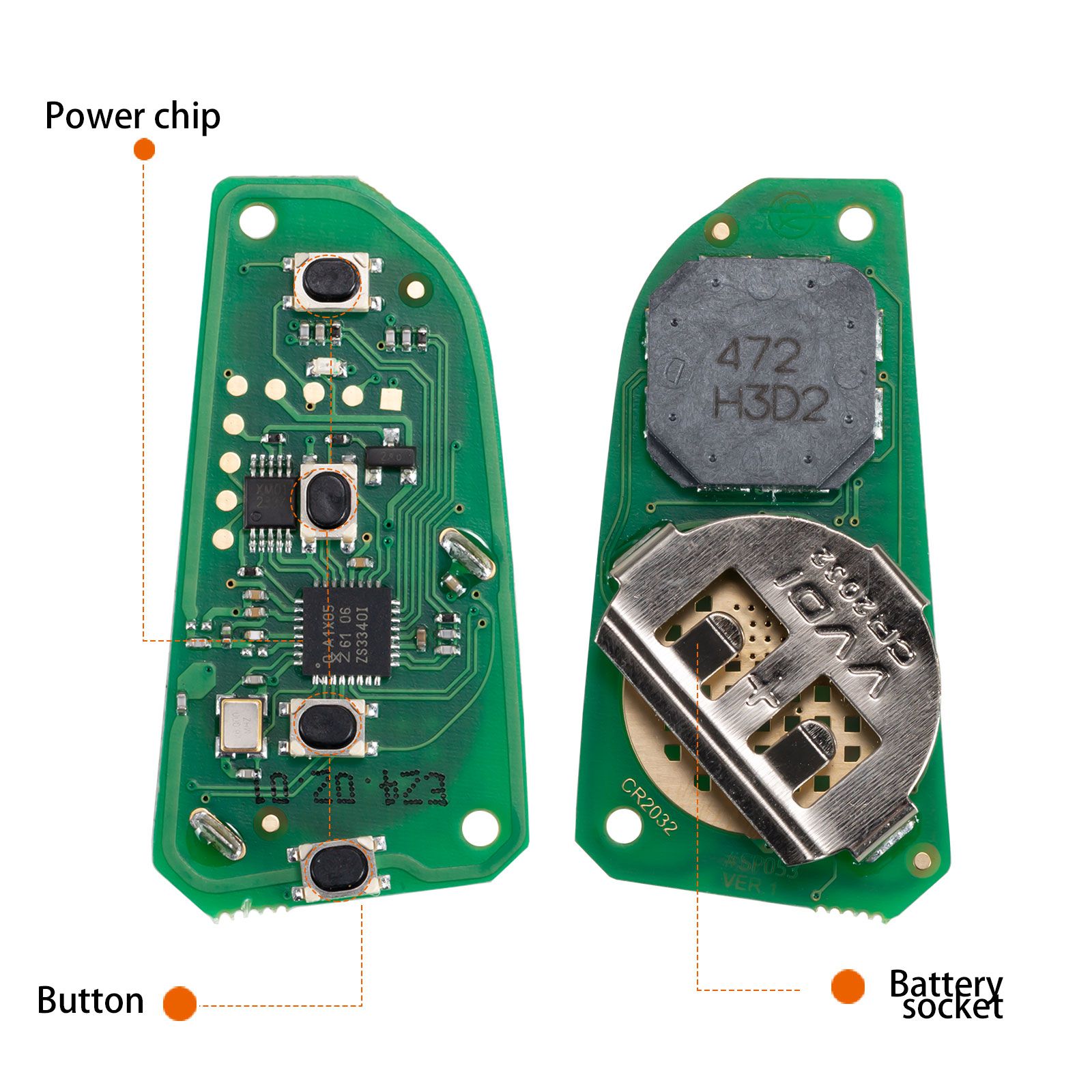 2024 XHORSE XSDFX2EN Estilo de faca pequena 4 botões da série XS Universal Smart Key 5pcs / lote