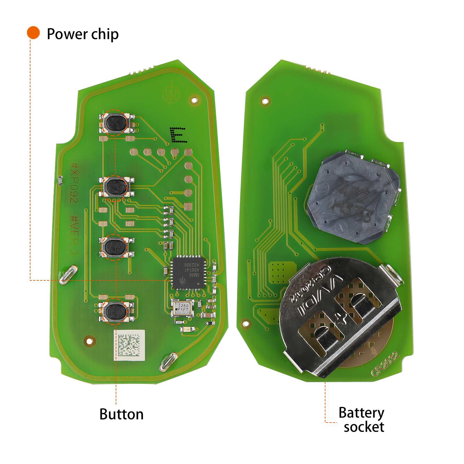 XHORSE XSGA80EN brinquedo.T XM38 Universal Smart Key 5pcs / lote