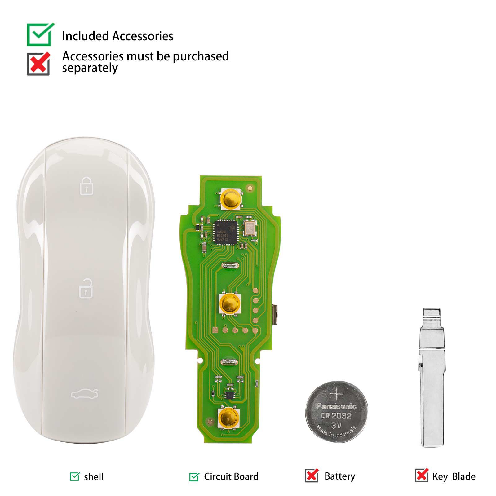 XHORSE XSSC05EN XM38 brinquedo.T Univesal Smart Key Supercar estilo mármore cor cinza 5pcs / lote
