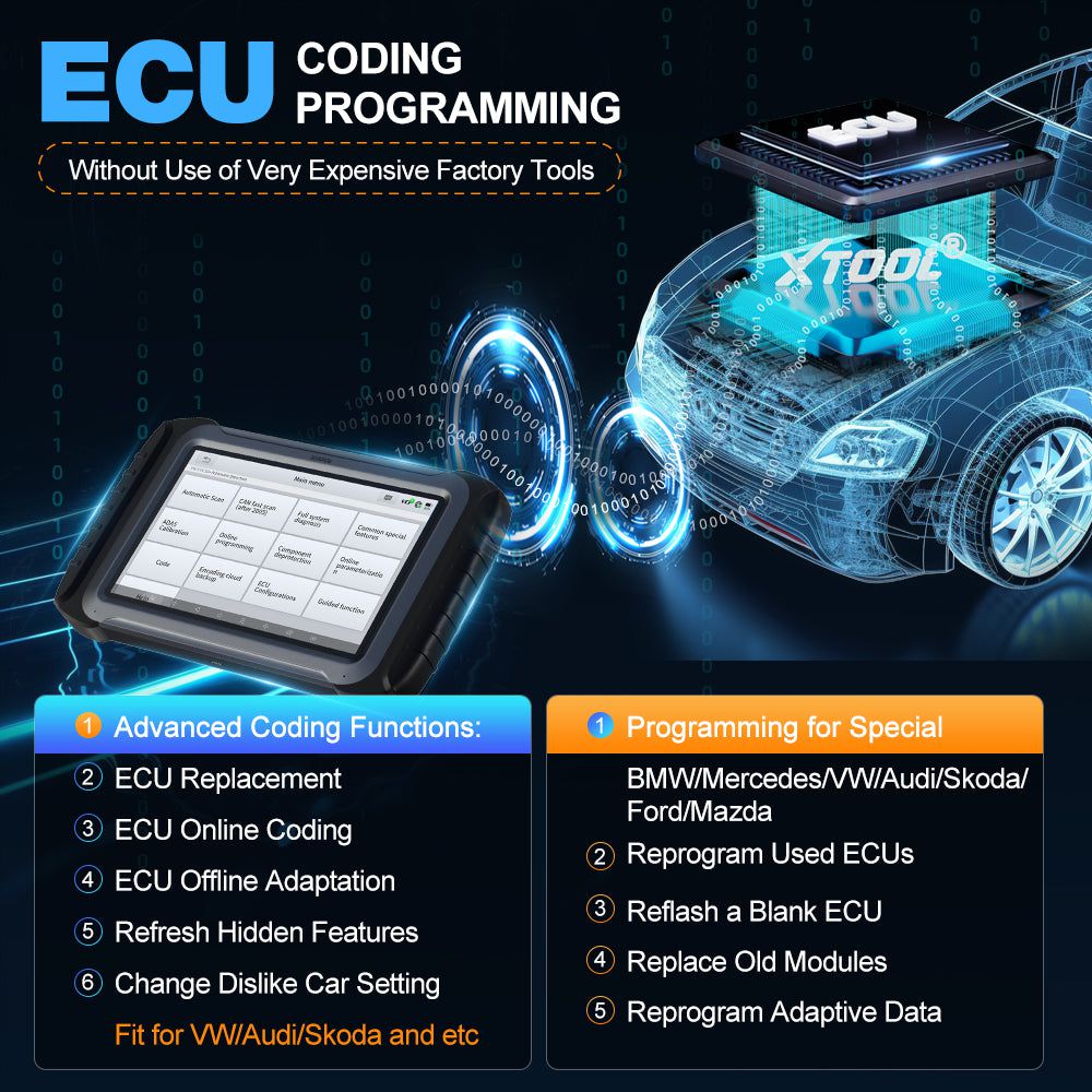 2025 XTOOL INPLUS IP919Pro Todos os sistemas suportam a ferramenta de diagnóstico sem fio bidirecional DOIP / CANFD & FCA, programação da ECU para BBV, plano de teste para BMW
