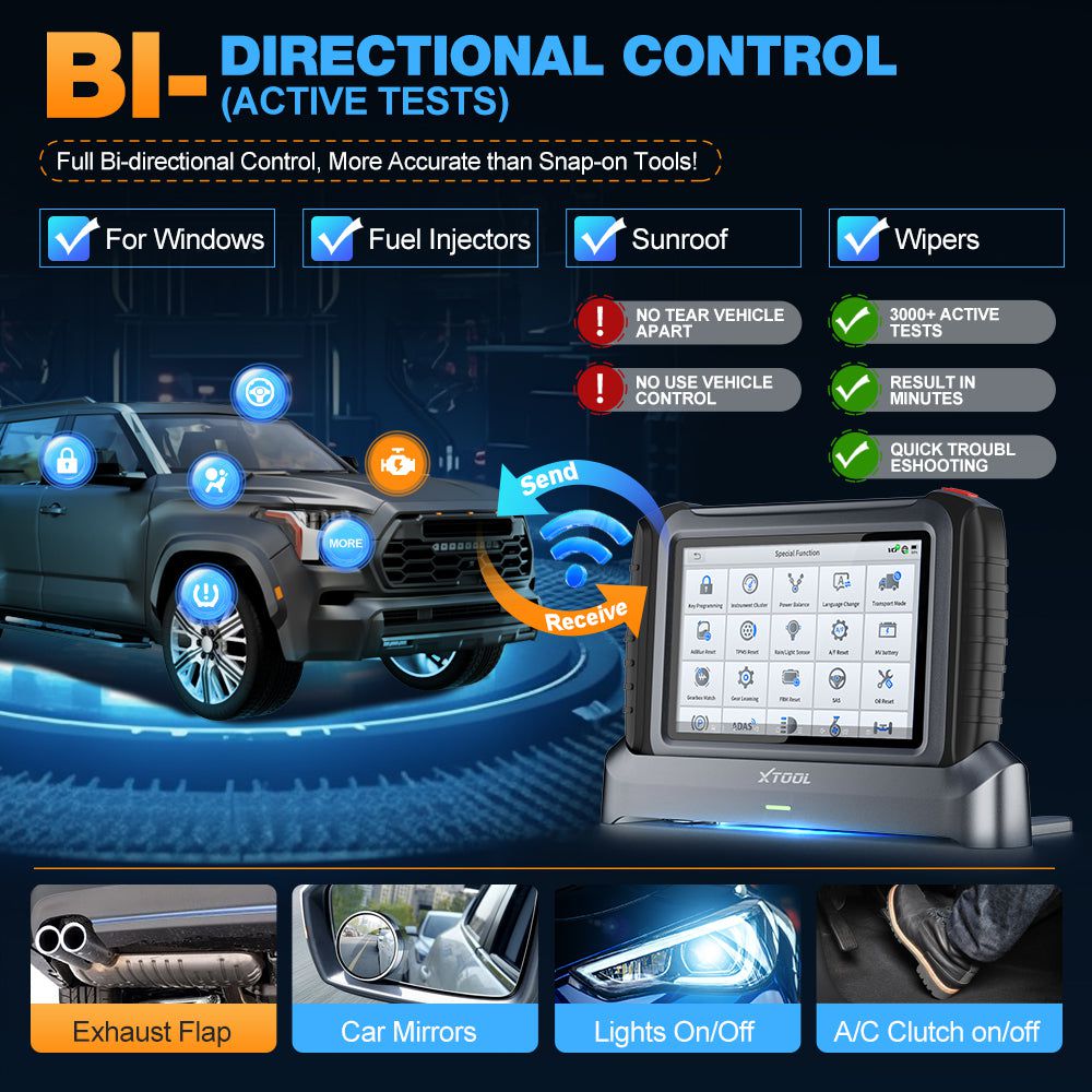 2025 XTOOL INPLUS IP919Pro Todos os sistemas suportam a ferramenta de diagnóstico sem fio bidirecional DOIP / CANFD & FCA, programação da ECU para BBV, plano de teste para BMW