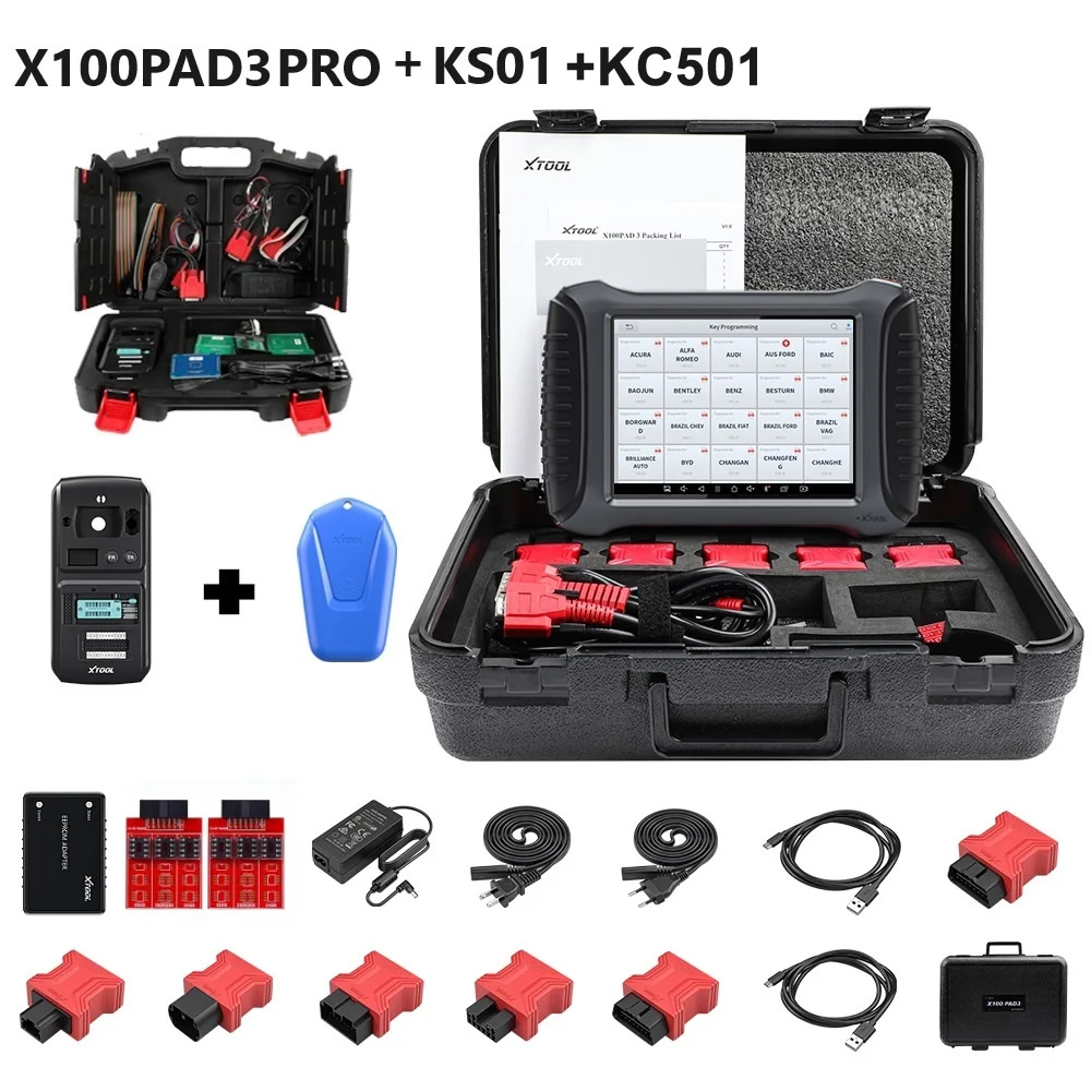 XTOOL X100 PAD3 Pro ferramentas de programação chave ferramentas bidirecionais de varredura com 38+ serviços diagnóstico completo do carro com KC501 toda a chave perdida