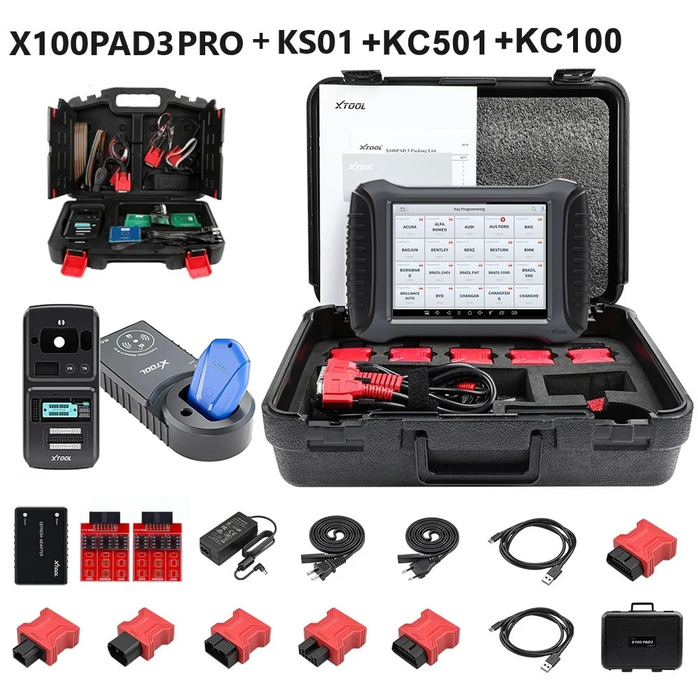 XTOOL X100 PAD3 Pro ferramentas de programação chave ferramentas bidirecionais de varredura com 38+ serviços diagnóstico completo do carro com KC501 toda a chave perdida
