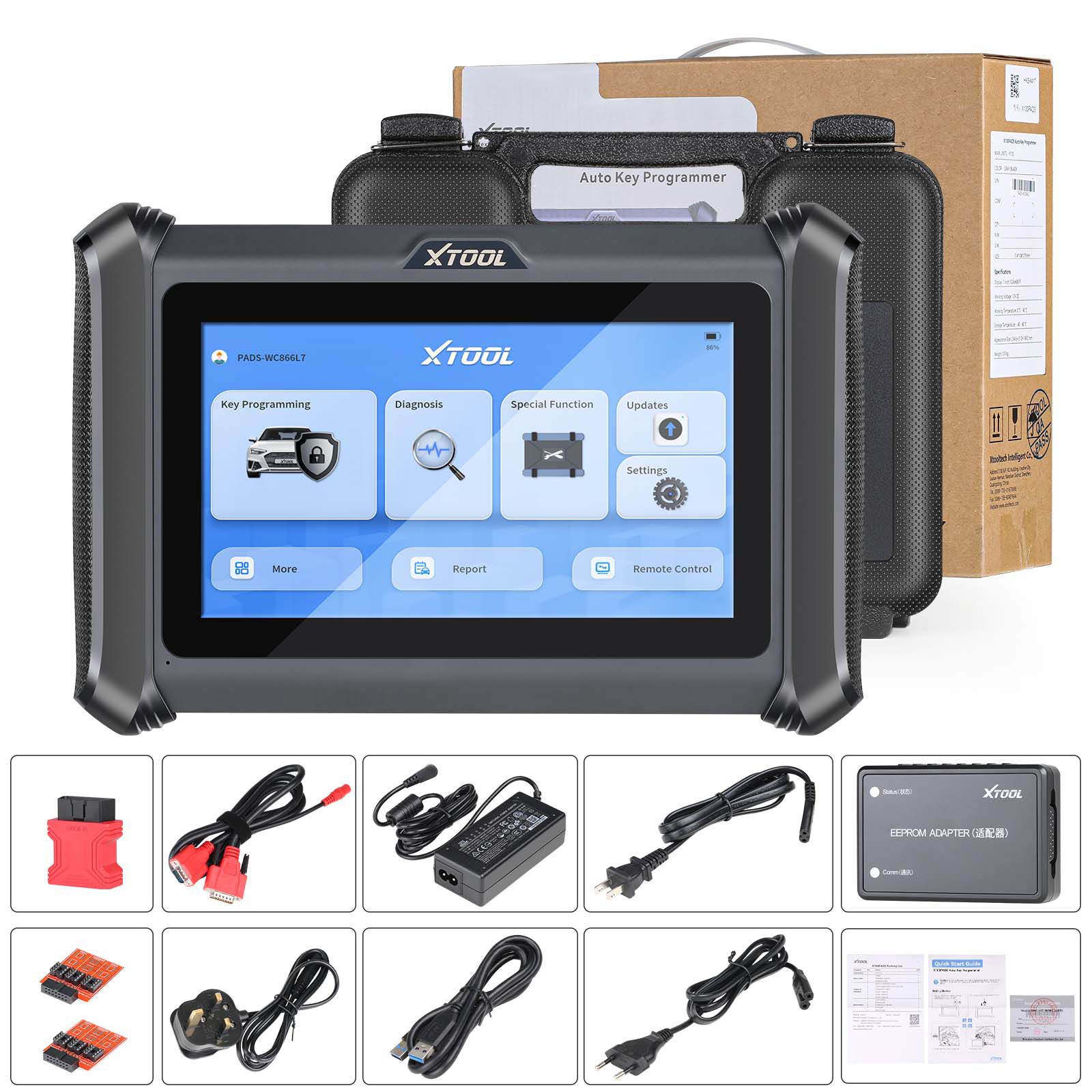 XTOOL X100 PADS Key Programmer com CAN FD DOIP incorporado suporta 23 funções de serviço Substituir X100 PAD 2 anos Atualização gratuita