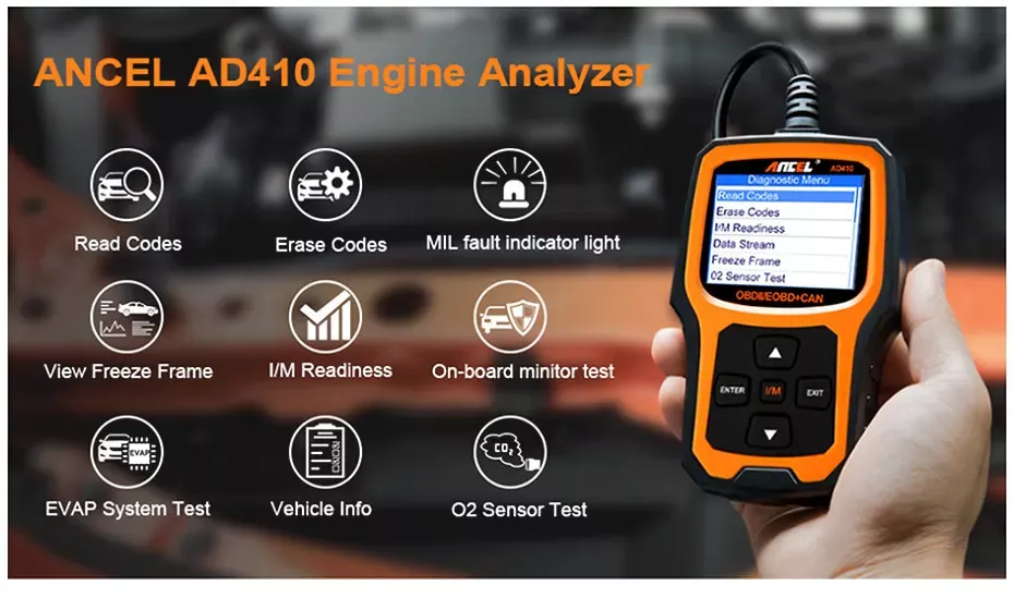 Scanner OBD2 Ancel AD410