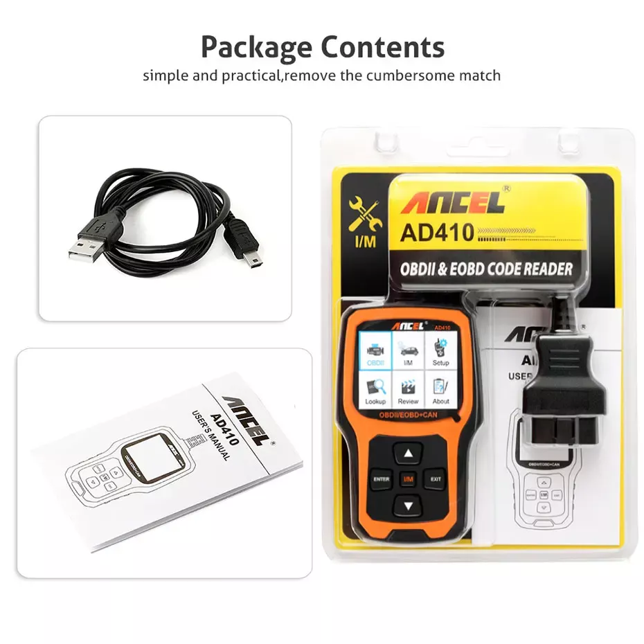 Scanner OBD2 Ancel AD410