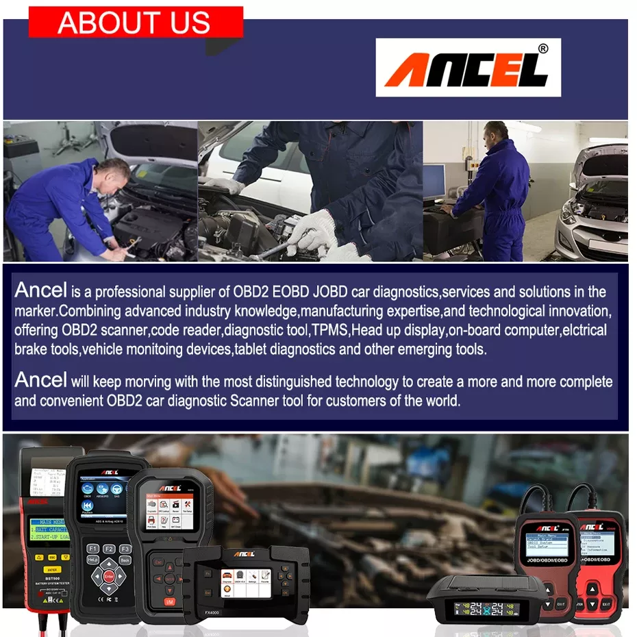 Scanner OBD2 Ancel AD410