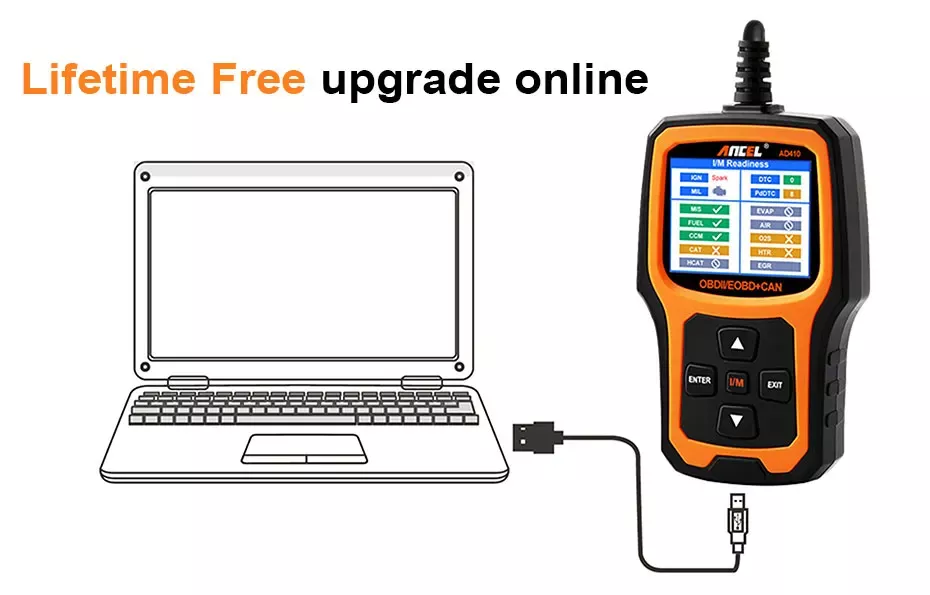 Scanner OBD2 Ancel AD410