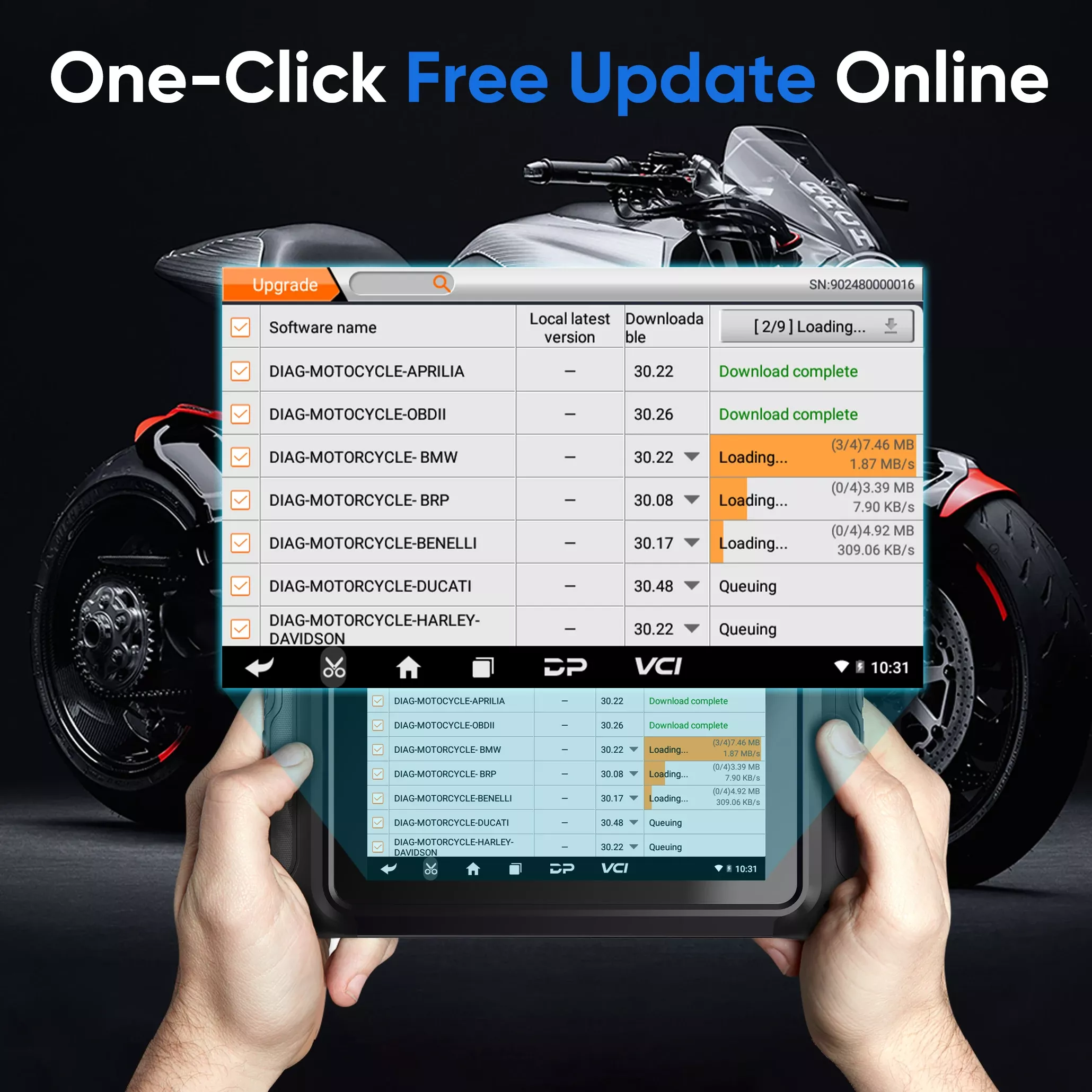 Scanner da motocicleta ANCEL MT700 OBD2