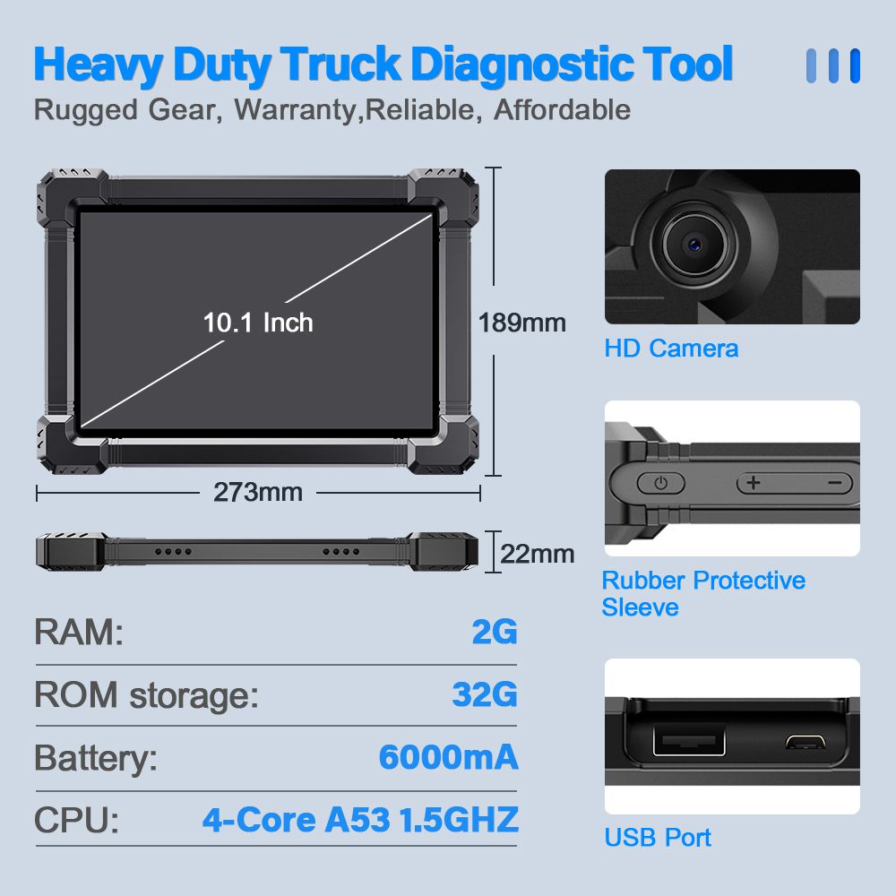 ANCEL X7 HD Heavy Duty Truck Ferramenta de Diagnóstico
