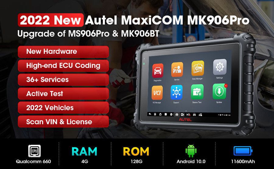 Autel MaxiCOM MK906 PRO Ferramenta de diagnóstico automotiva completa do sistema
