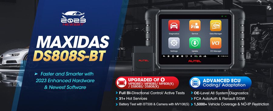 AUTEL MaxiDAS DS808S-BT ferramenta de diagnóstico automático