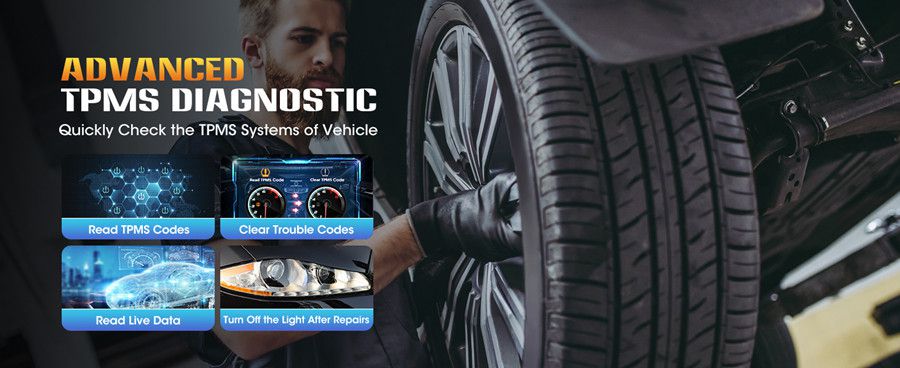 Ferramenta de diagnóstico AUTEL MaxiDAS DS808S-TS com codificação avançada da ECU e serviço TPMS