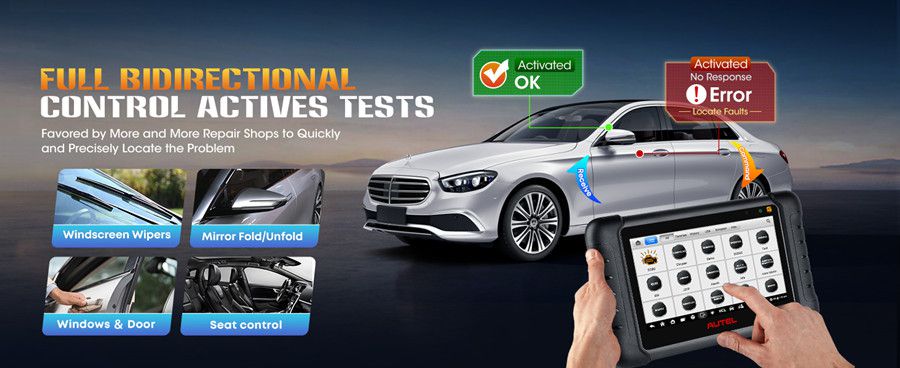 Ferramenta de diagnóstico AUTEL MaxiDAS DS808S-TS com codificação avançada da ECU e serviço TPMS