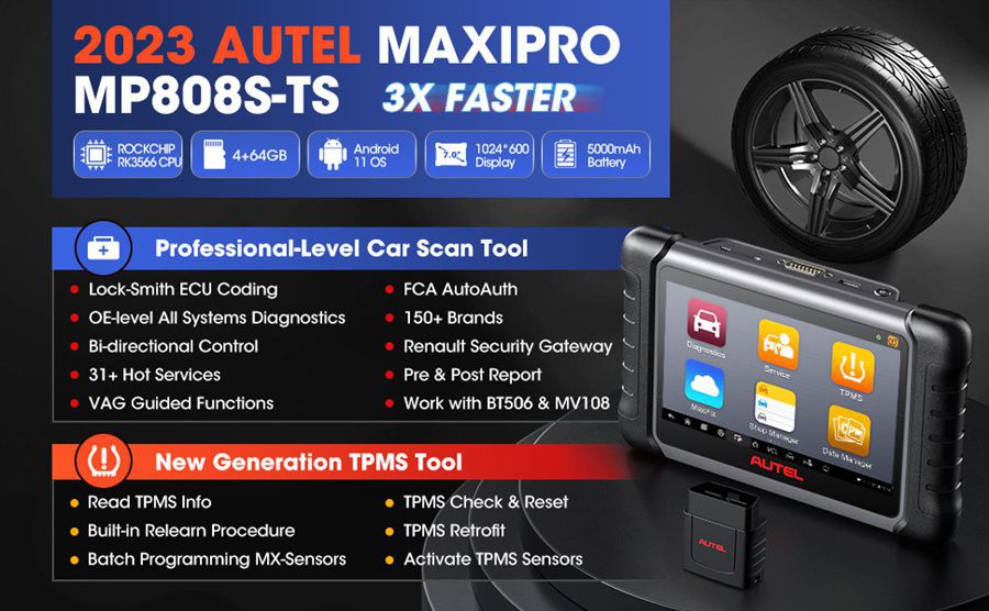 Autel Scanner MaxiPro MP808S- TS