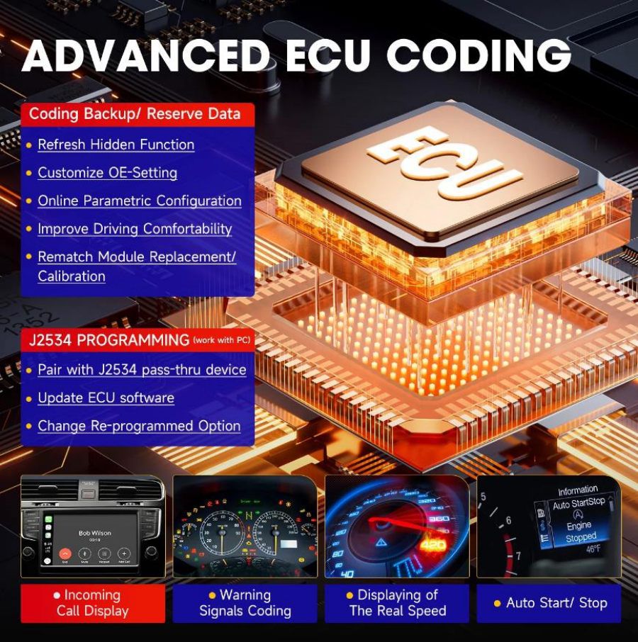 2024 Autel Maxisys MS908CV II Scanner de caminhão pesado com programação de ECU J2534