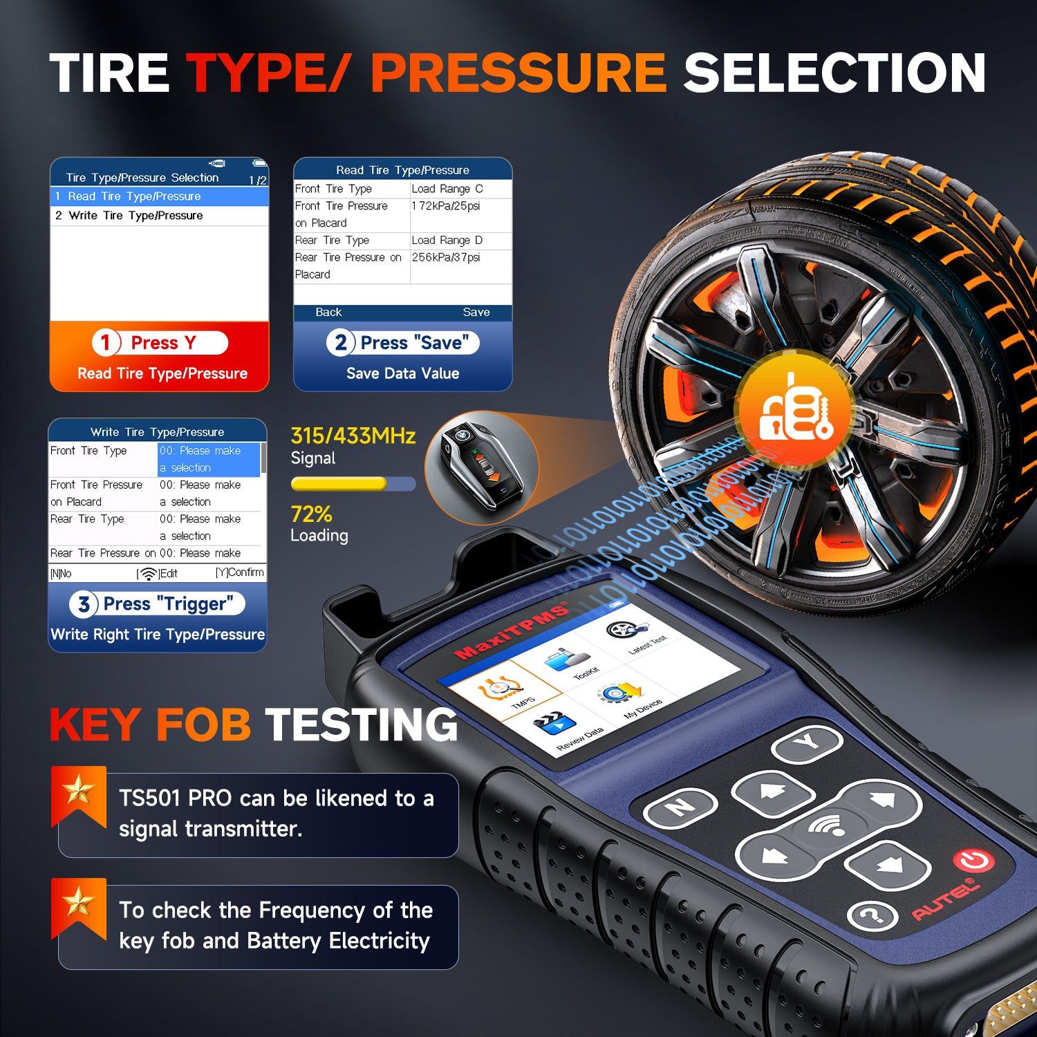 Autel MaxiTPMS TS501 Pro Ferramenta TPMS Profissional