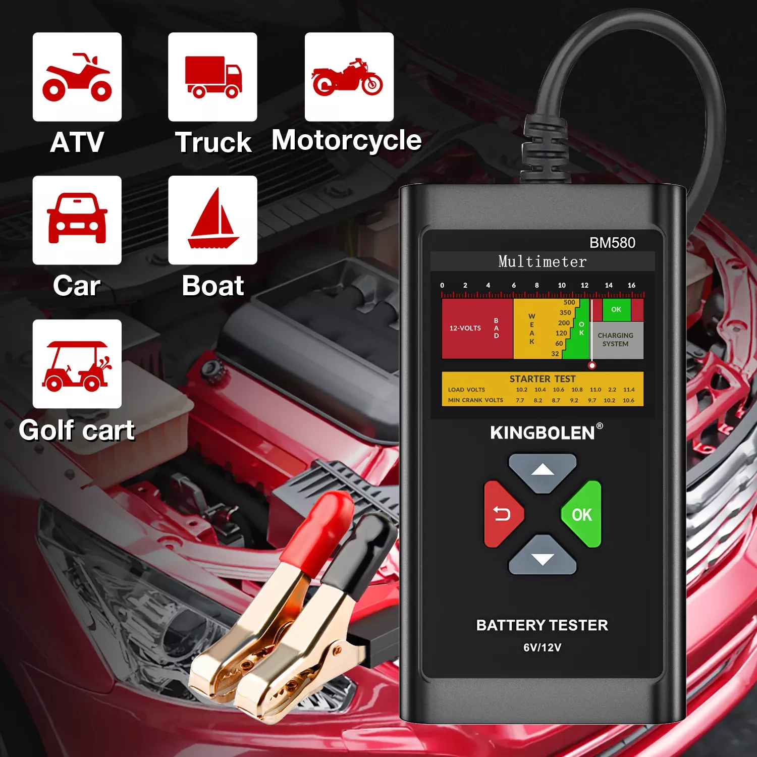 Testador bateria BM580