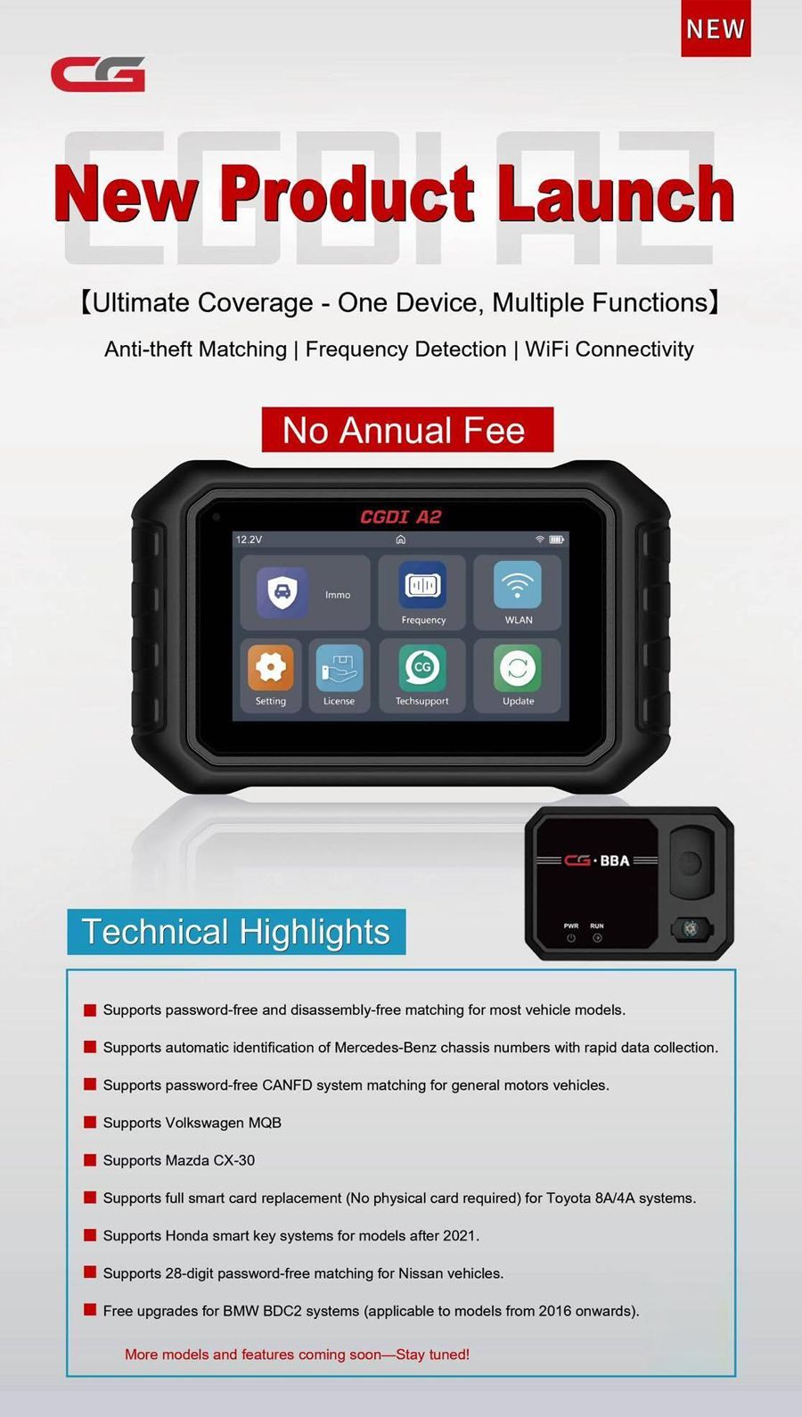 CGDI A2 Premium Edition Ultimate Coverage - Um dispositivo, várias funções, sem taxa anual