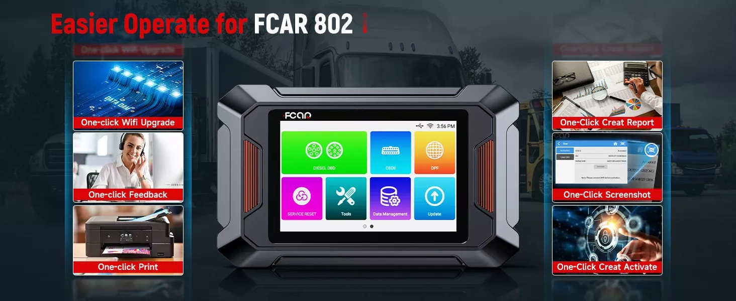 Fcar F802 scanner de caminhão pesado