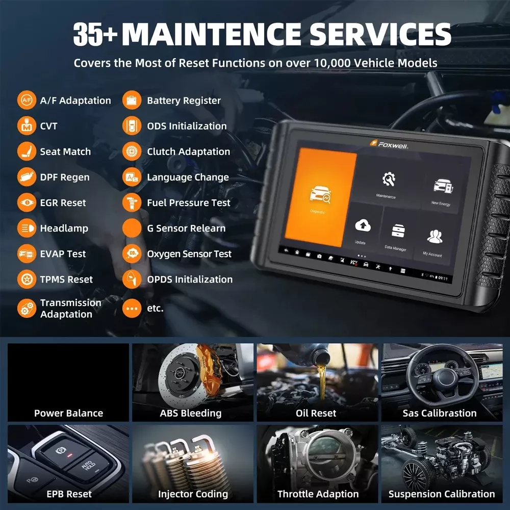 Scanner do carro Bluetooth FOXWELL NT1009 OBD2