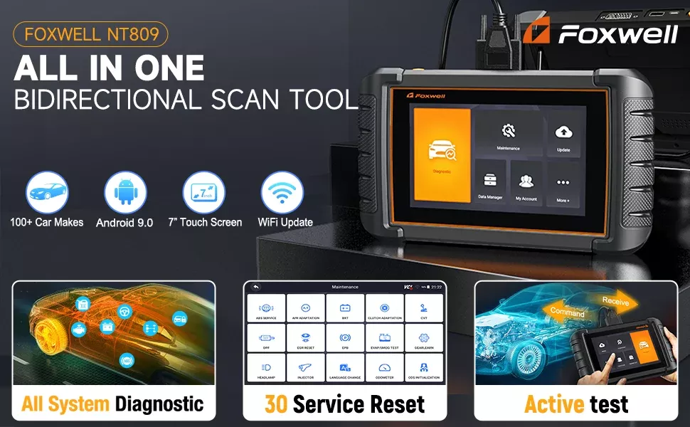 Scanner automóvel FOXWELL NT809 OBD2