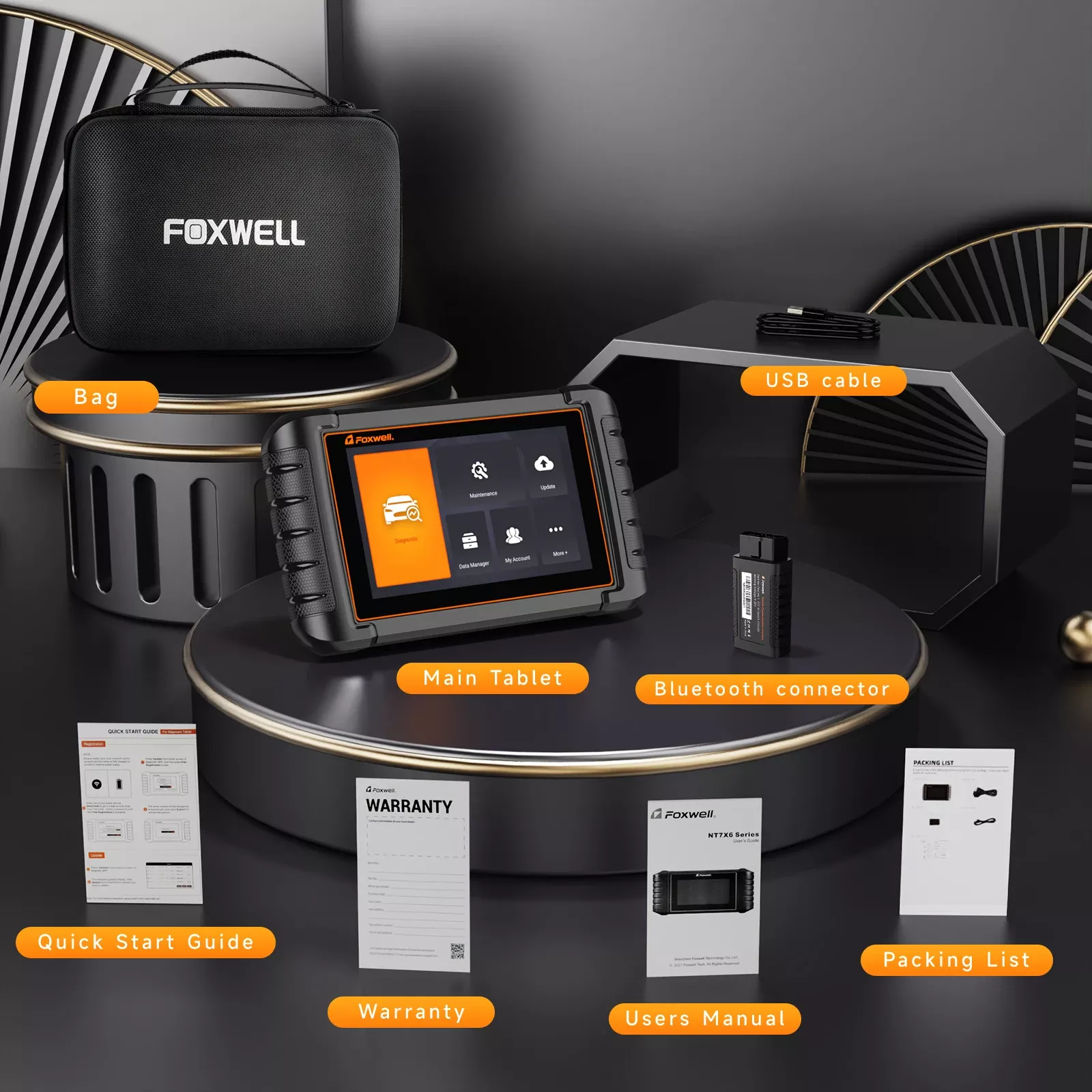 Scanner automóvel Bluetooth FOXWELL NT809BT OBD2