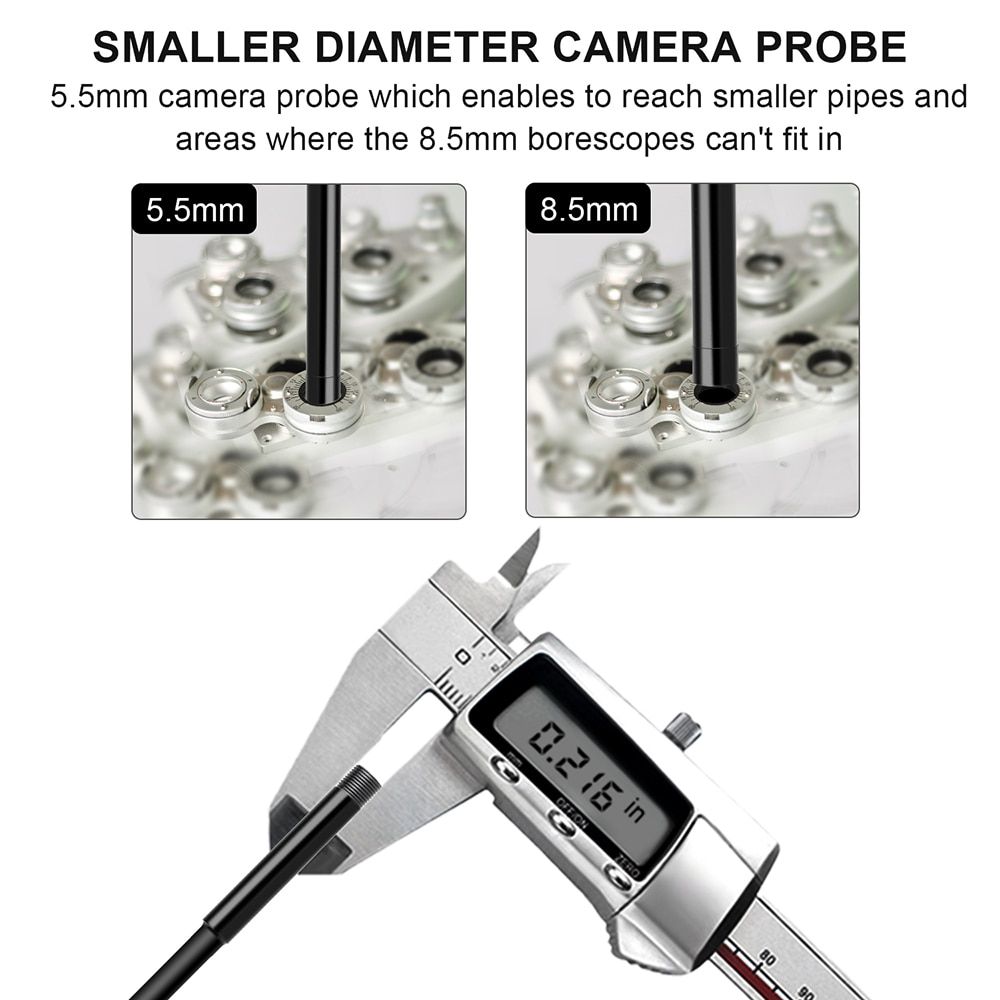Endoscópio SEM FIO: Josué borescope, câmara endoscópica e iPhone do endoscópio, UDU, SU.