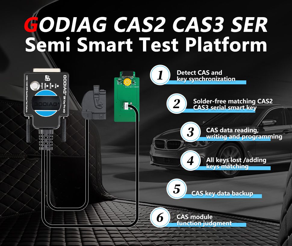 Plataforma de teste semi inteligente GODIAG CAS2 CAS3 SER