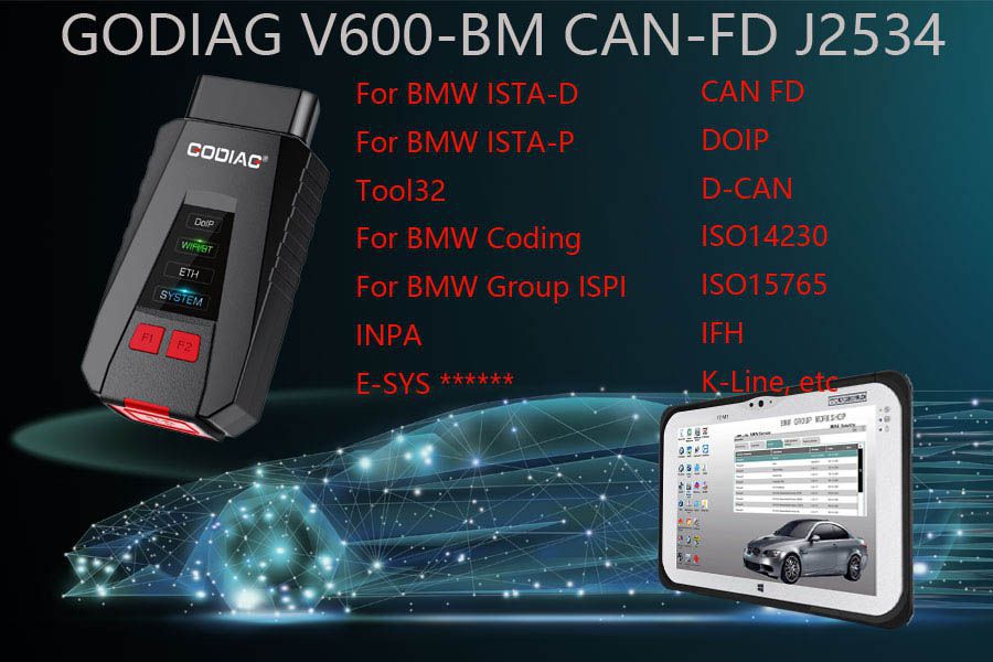 GODIAG V600-BM BMW Ferramenta de Diagnóstico e Programação