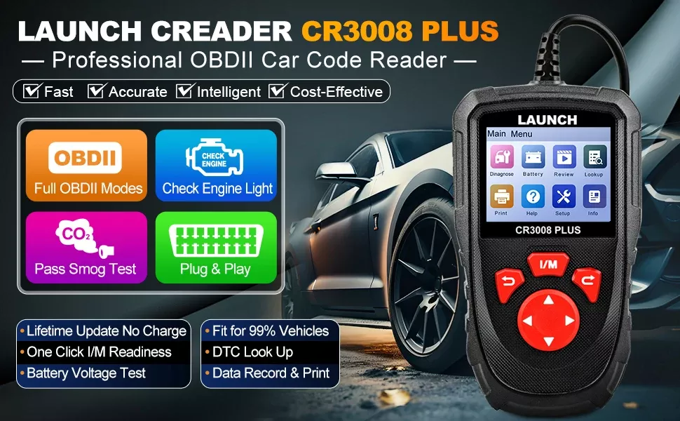 Lançamento CR3008 mais scanner OBD2