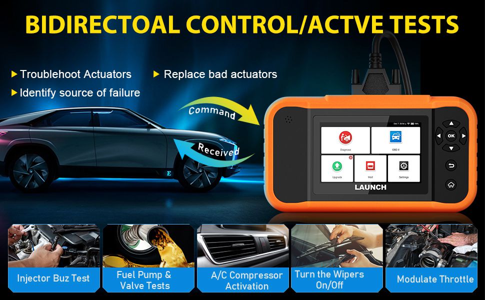Lançamento Creader Elite 2.0 FGC sistema completo diagnóstico bi-direcional varredura scanner para Ford GM Chrysler