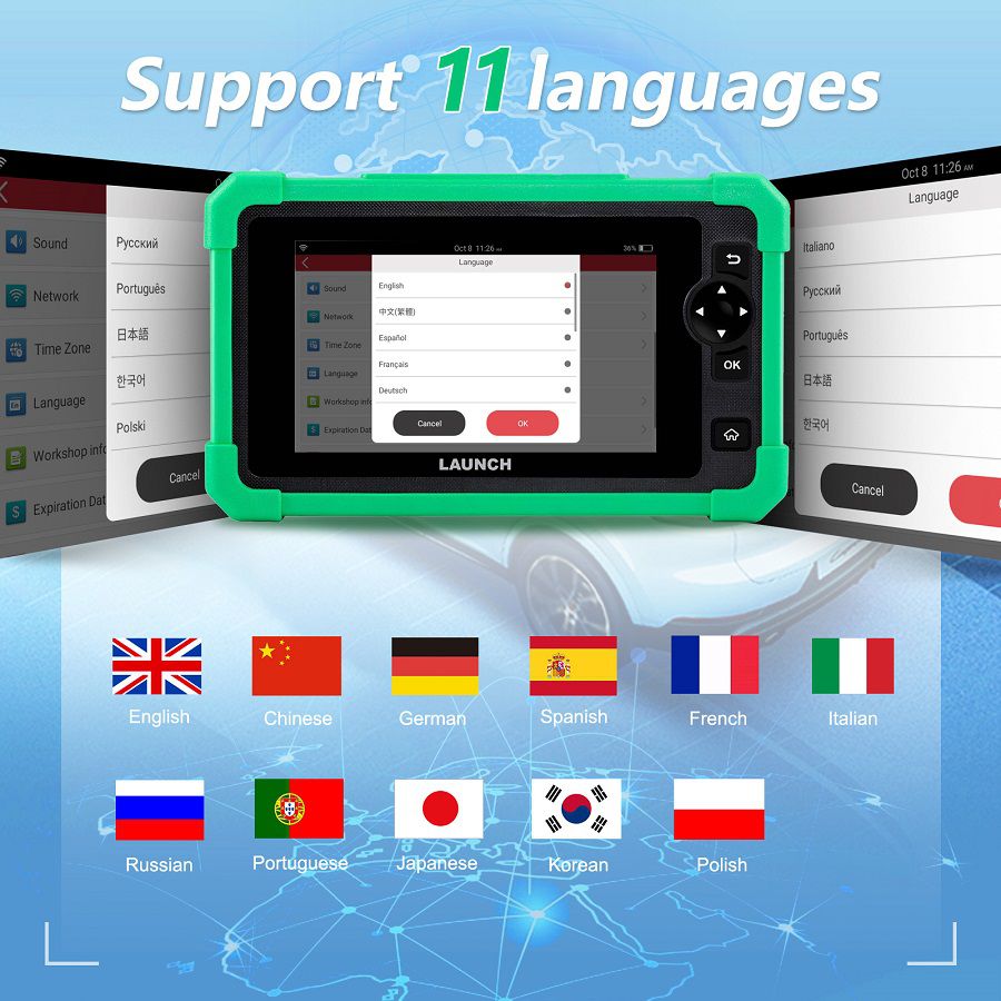 Lançamento CRP919 EV Diagnostic Scanner 43+ Funções de serviço para veículos elétricos Novos carros de energia