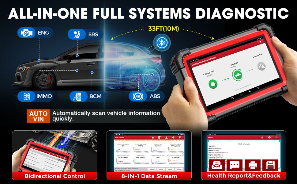 Lançar o scanner de diagnóstico CRP919E BT com Bluetooth suporta a codificação CAN FD DoIP e ECU