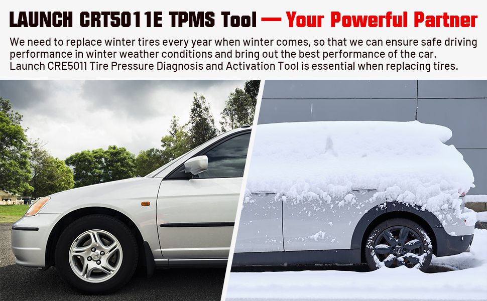 Lançar CRT5011E TPMS Relearn Tool TPMS Sensor (315 + 433MHz) Suporte Ler / Ativar / Programação / Relearn / Reset / Key Fob Test