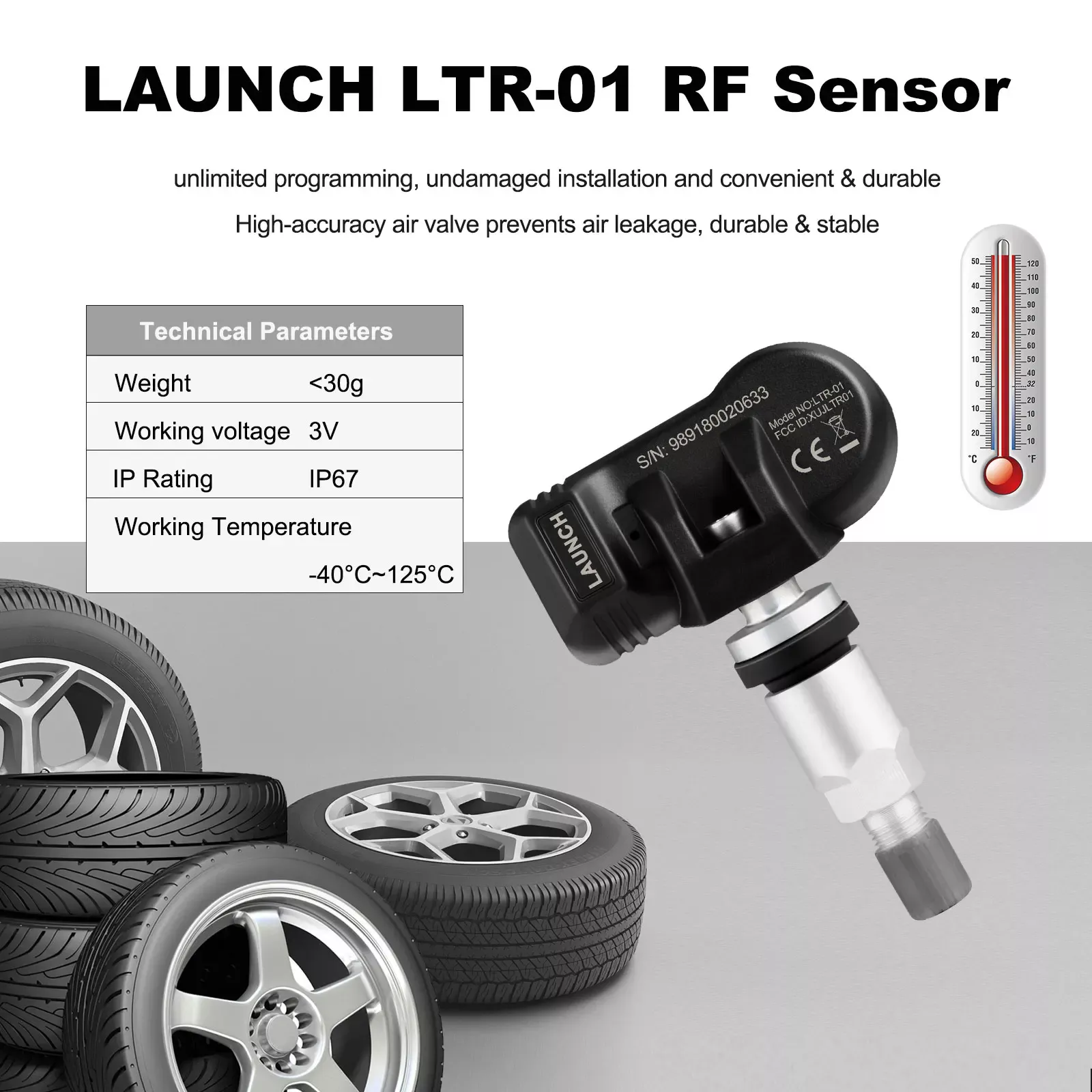 LAUNCH LTR-01 RF Sensor 315MHz & 433MHz TPMS Ferramenta