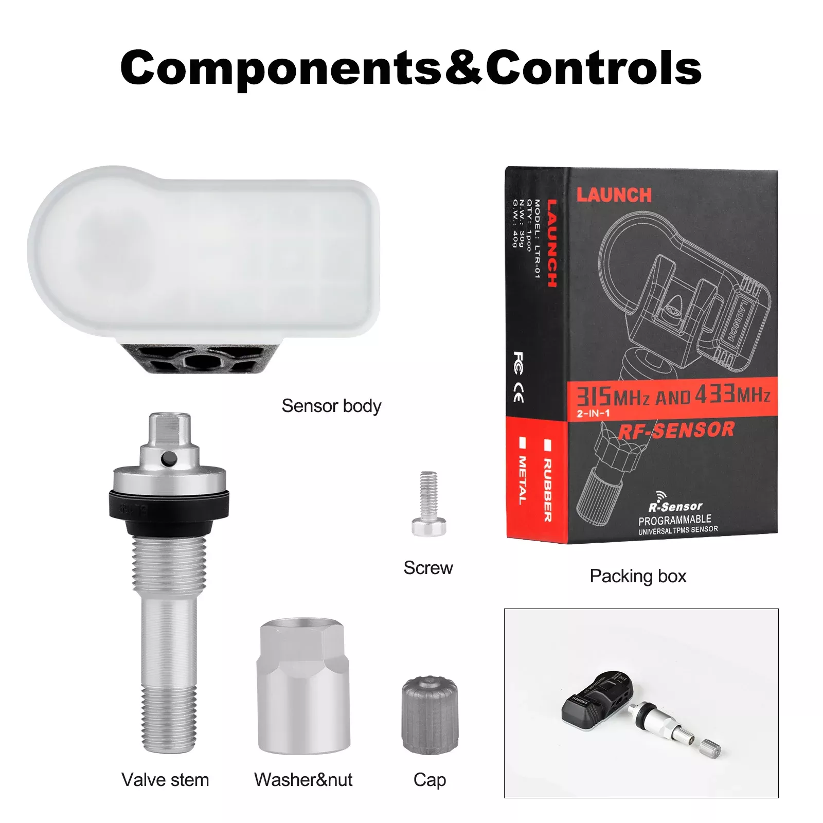 LAUNCH LTR-01 RF Sensor 315MHz & 433MHz TPMS Ferramenta