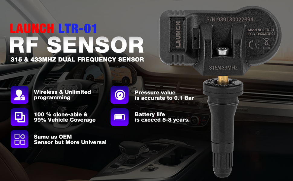 lançamento sensor de pneu ltr01
