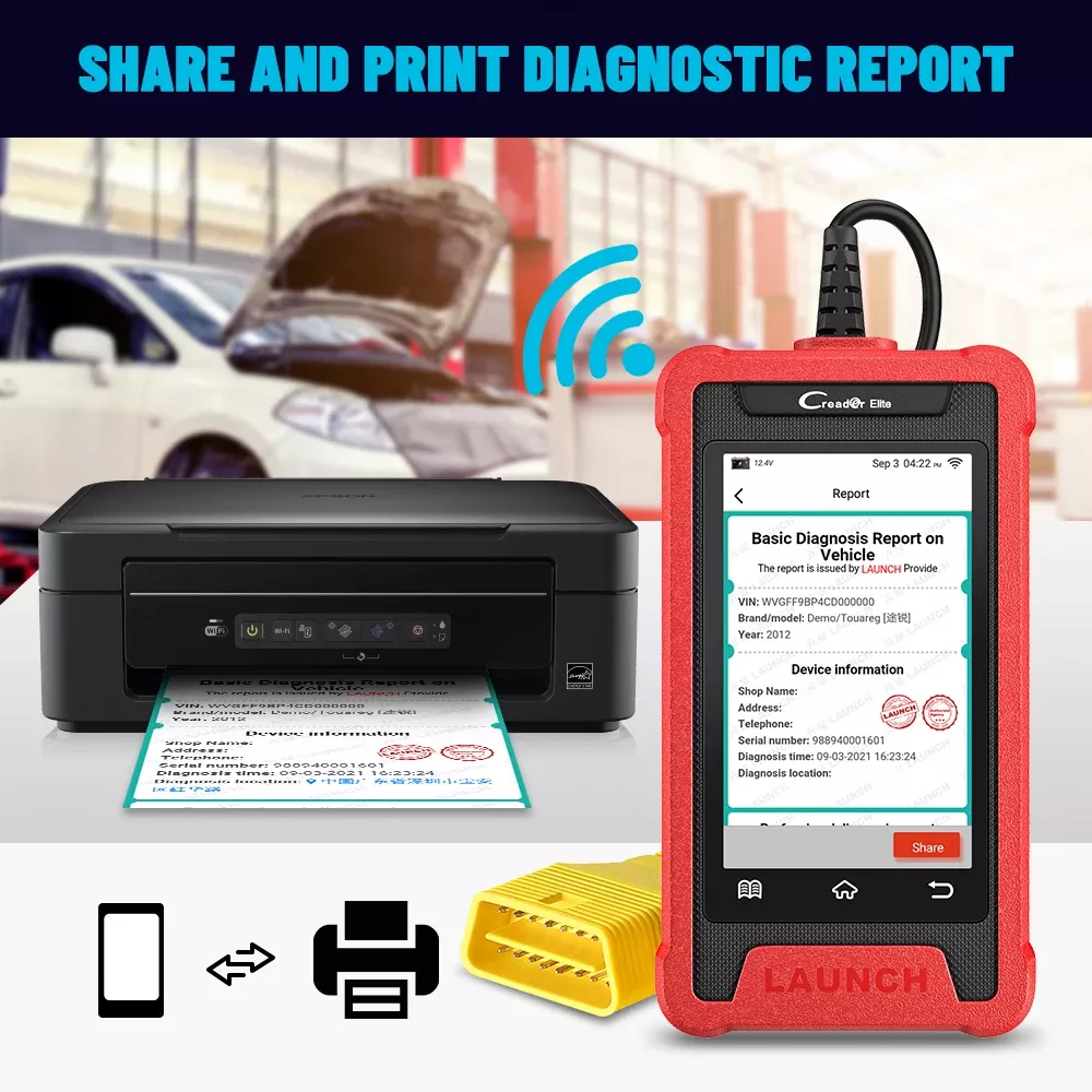 Lançamento X431 Creader Elite CRE205 OBD2 Scanner