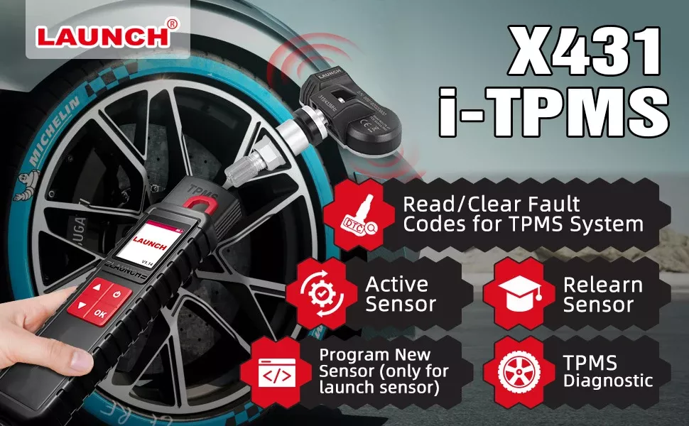 2025 lançamento X431 I-TPMS diagnóstico de pressão dos pneus do carro também