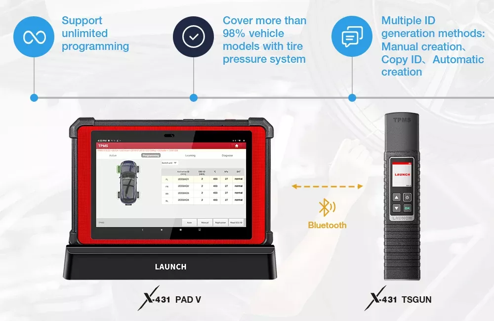 2025 lançamento X431 I-TPMS diagnóstico de pressão dos pneus do carro também
