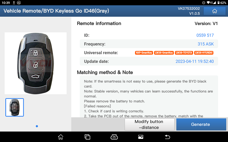Lançar X431 Key Programmer Remote Maker