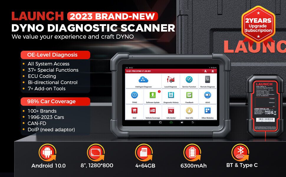 LAUNCH X-431 PRO DYNO Scanner de diagnóstico bidirecional 