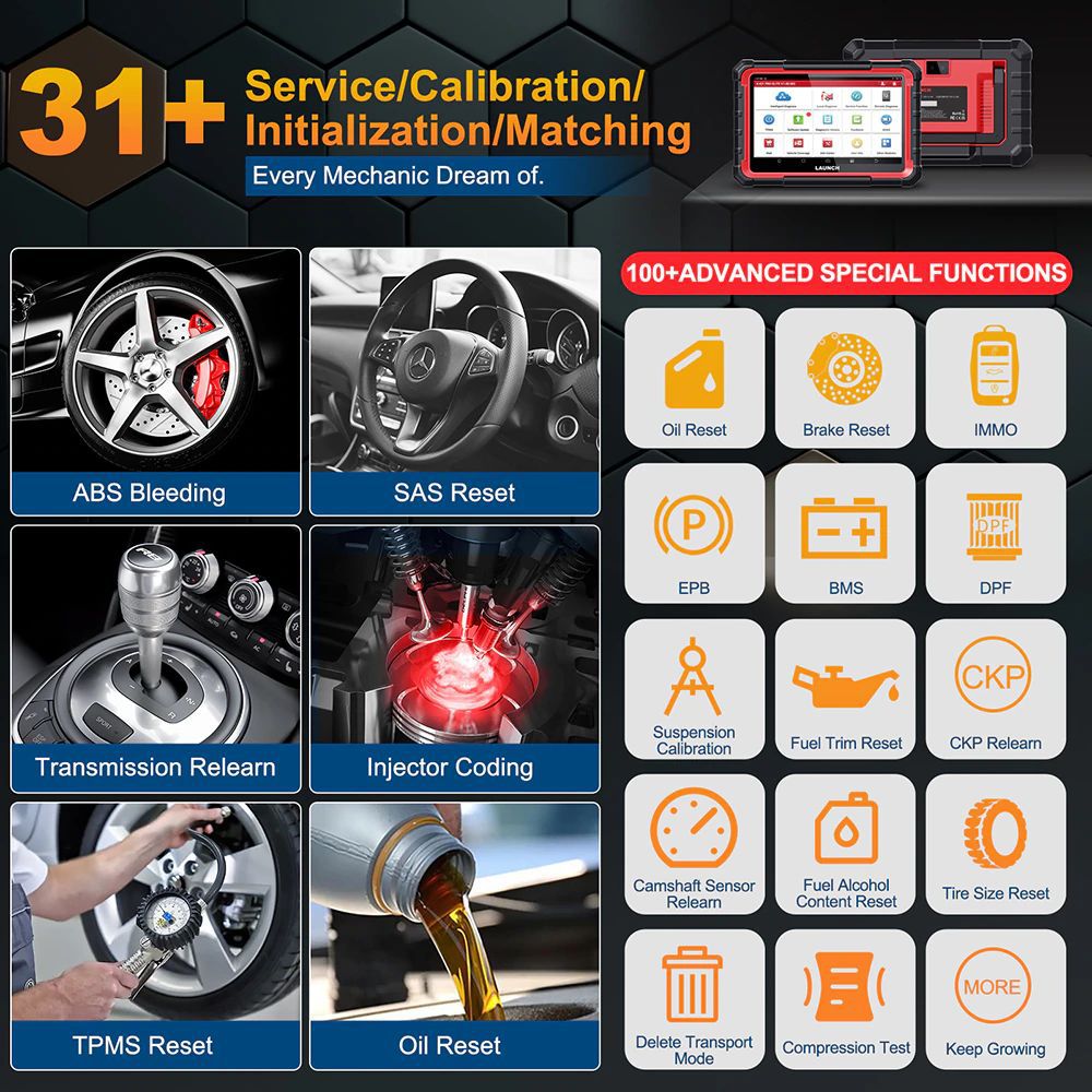 Lançar função de serviço elite x431 pro