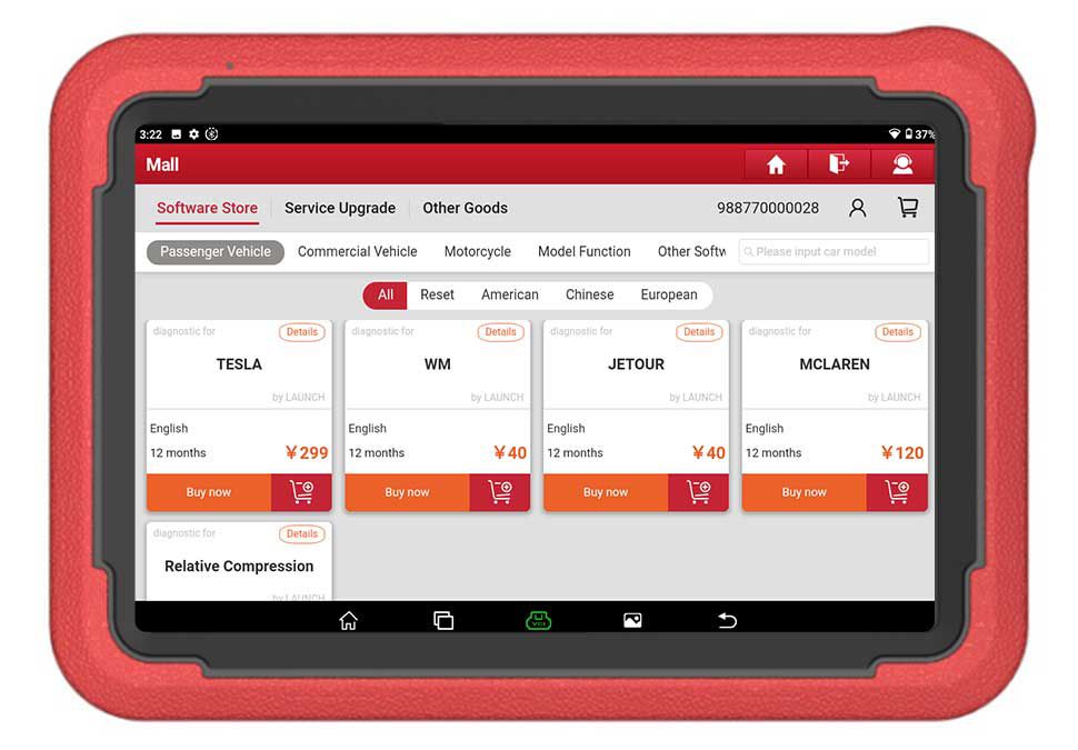 Ferramenta de diagnóstico mais recente do lançamento X-431 PRO PROS V5.0