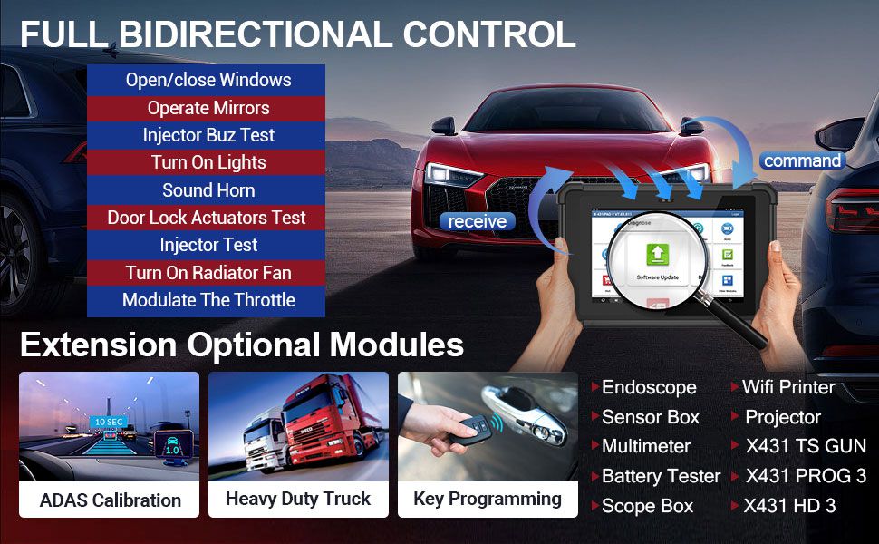 Lançar X431 PAD V Elite ALL-IN-ONE Ferramenta de diagnóstico profissional abrangente