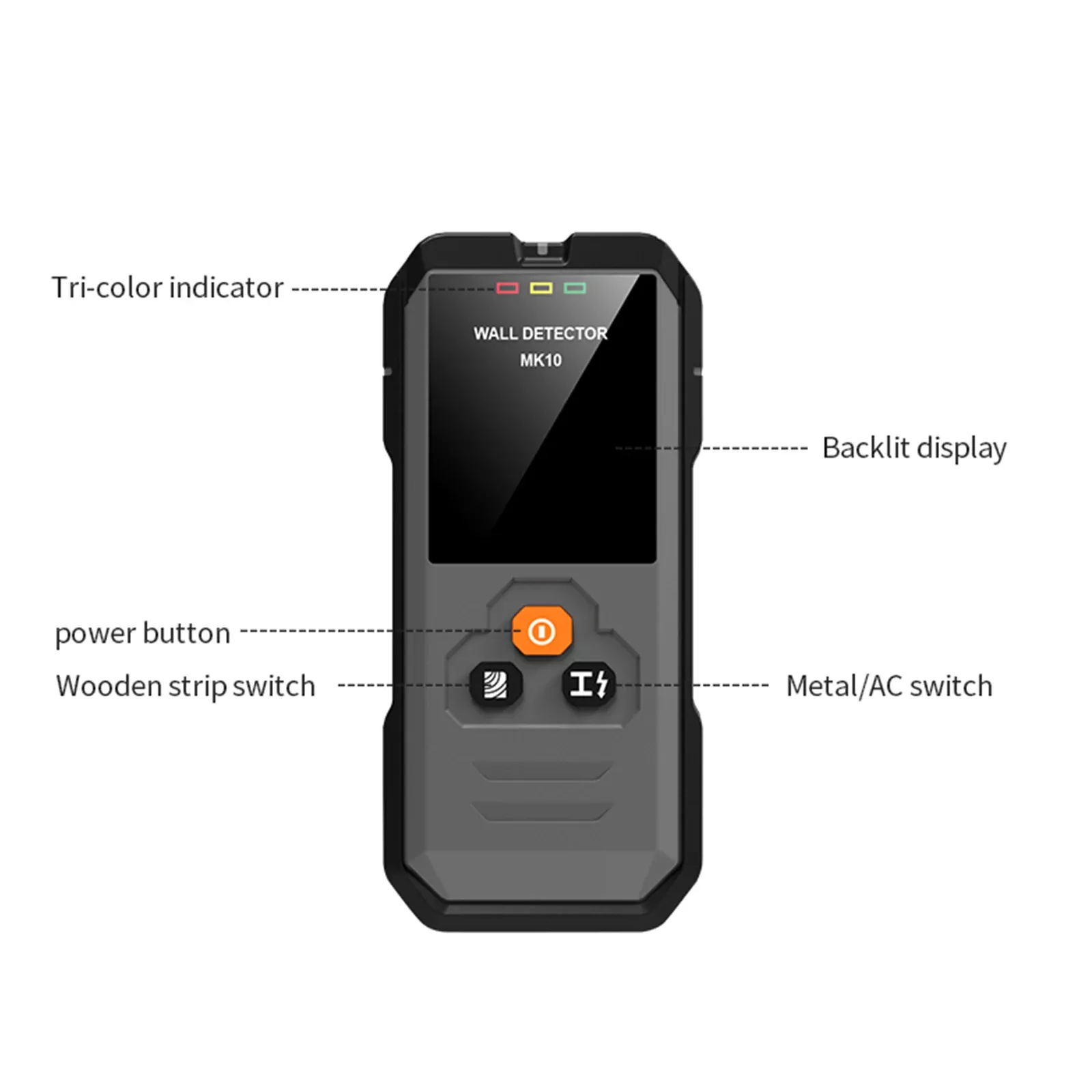 MK10 Multifuncional Função de Detecção de Madeira de Metal Parede