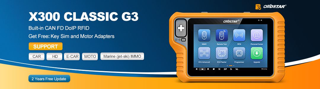 OBDSTAR X300 Clássico G3 Programador chave